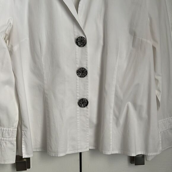 ULTIMATE Grey Skirt Size 14 / Willi Smith White Shirt/Shacket Size XL - Picture 4 of 16